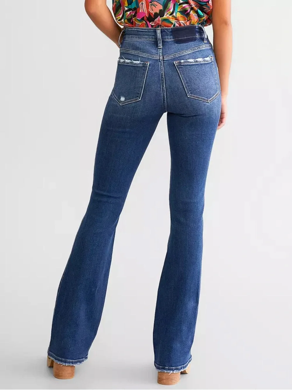 Flying Monkey High Rise Bootcut Jeans Size 25 Dark Wash Stretch Flare Y2K
